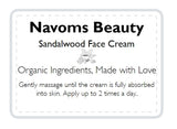 Sandalwood Face Cream - Navoms Beauty