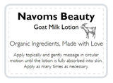 Goat Milk Lotion - Navoms Beauty