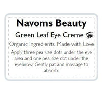 Green Leaf Eye Creme - Navoms Beauty